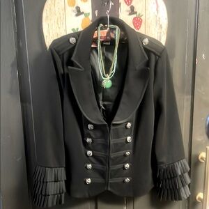 New Black Blazer size Med eyelet clasp